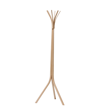  Věšák Fleur, design Lubo Majer, ručně ohýbané bukové dřevo, Ø 57 cm, výška 178 cm, cena na dotaz
