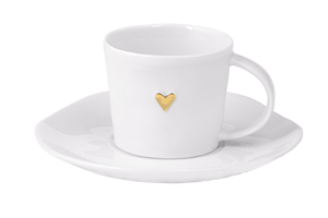 Šálek na espresso z kolekce Heart, porcelán, objem 80 ml, cena 569 Kč,