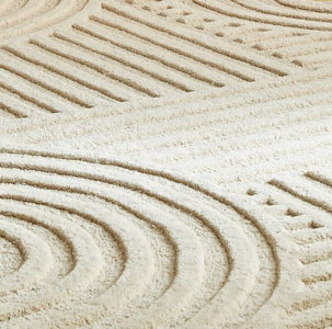 Strukturovaný vlněný kulatý koberec  Zen Garden (Flair Rugs), Ø 160 cm,  cena 5 690 Kč